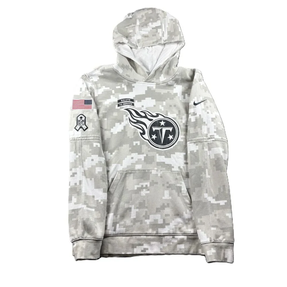 Nike Youth Tennessee Titans 2024 Salute to Service Hoodie Arctic Camo XL P104